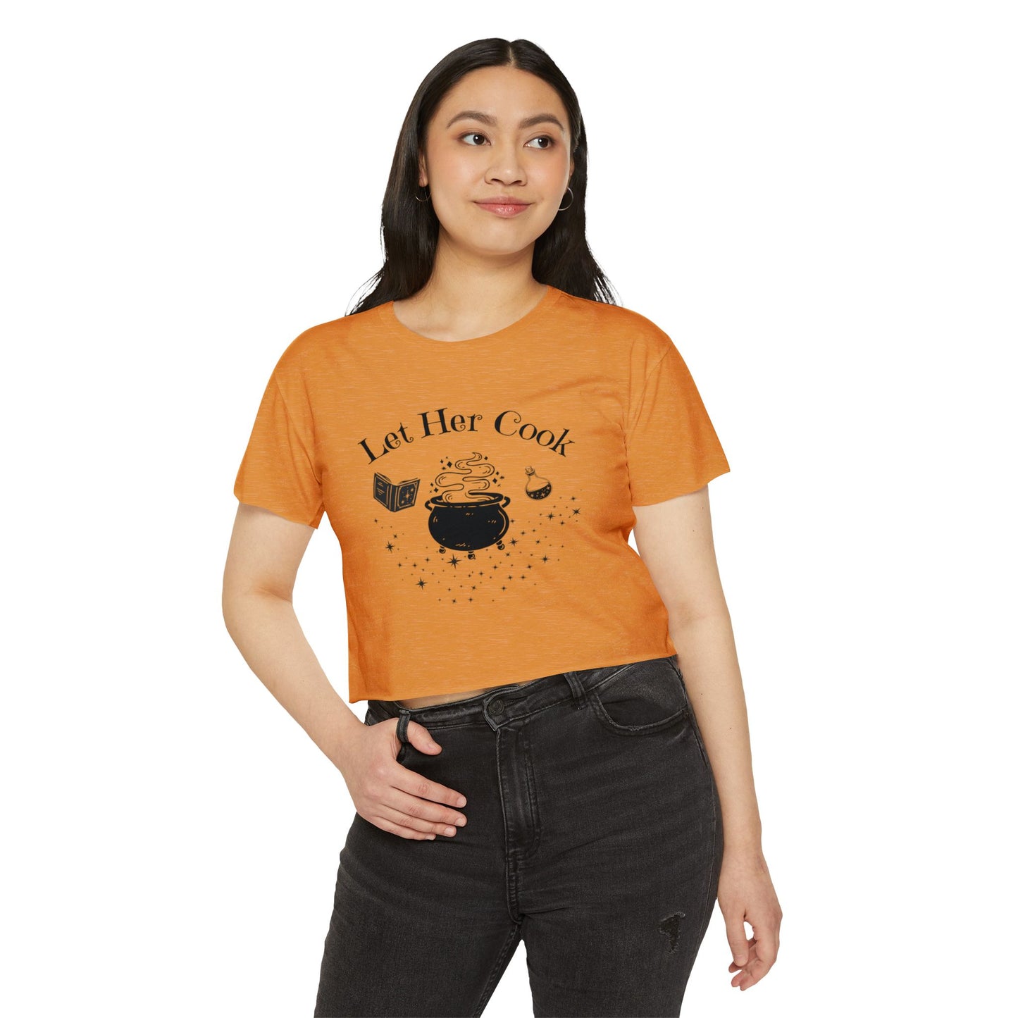"Let Her Cook" Witchy Crop Top T-Shirt