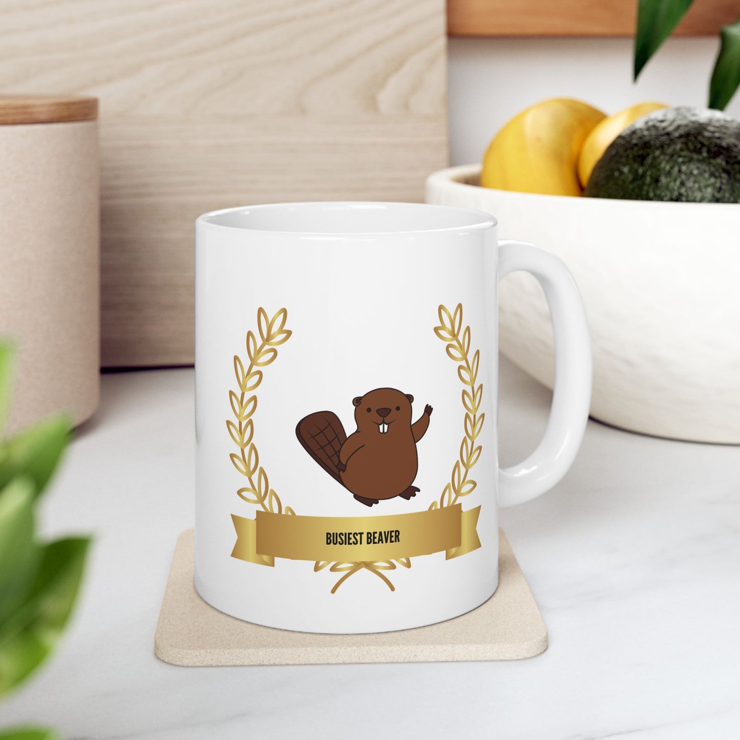 "Busiest Beaver" Award Mug