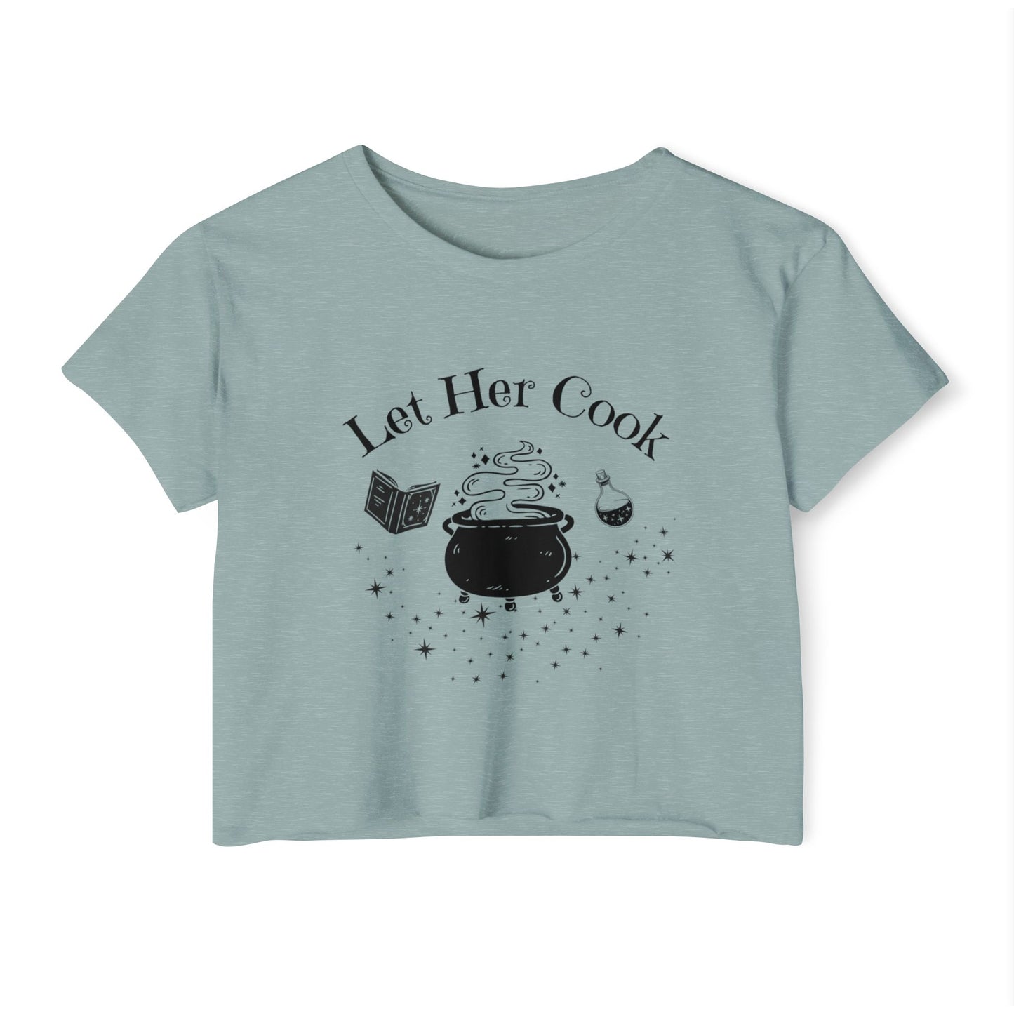 "Let Her Cook" Witchy Crop Top T-Shirt