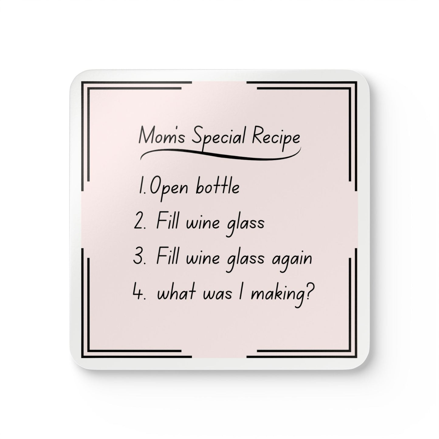 "Mom's Special Recipe" 4-piece Coaster Set
