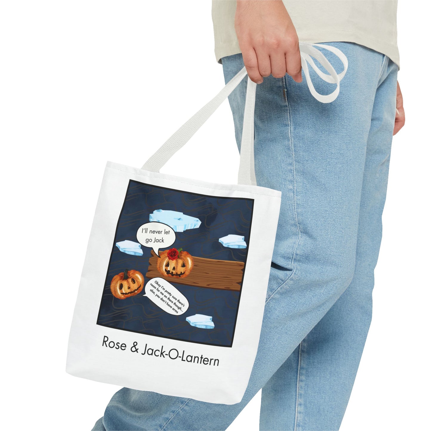 "Rose & Jack-O-Lantern" Halloween Tote Bag