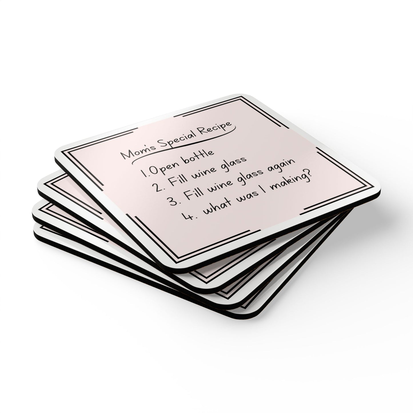 "Mom's Special Recipe" 4-piece Coaster Set