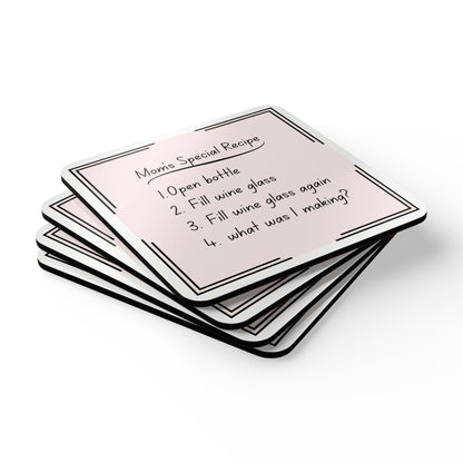 "Mom's Special Recipe" 4-piece Coaster Set