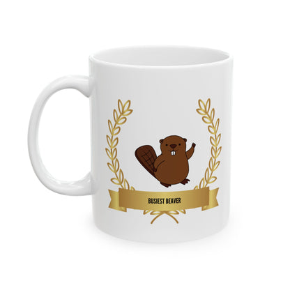 "Busiest Beaver" Award Mug