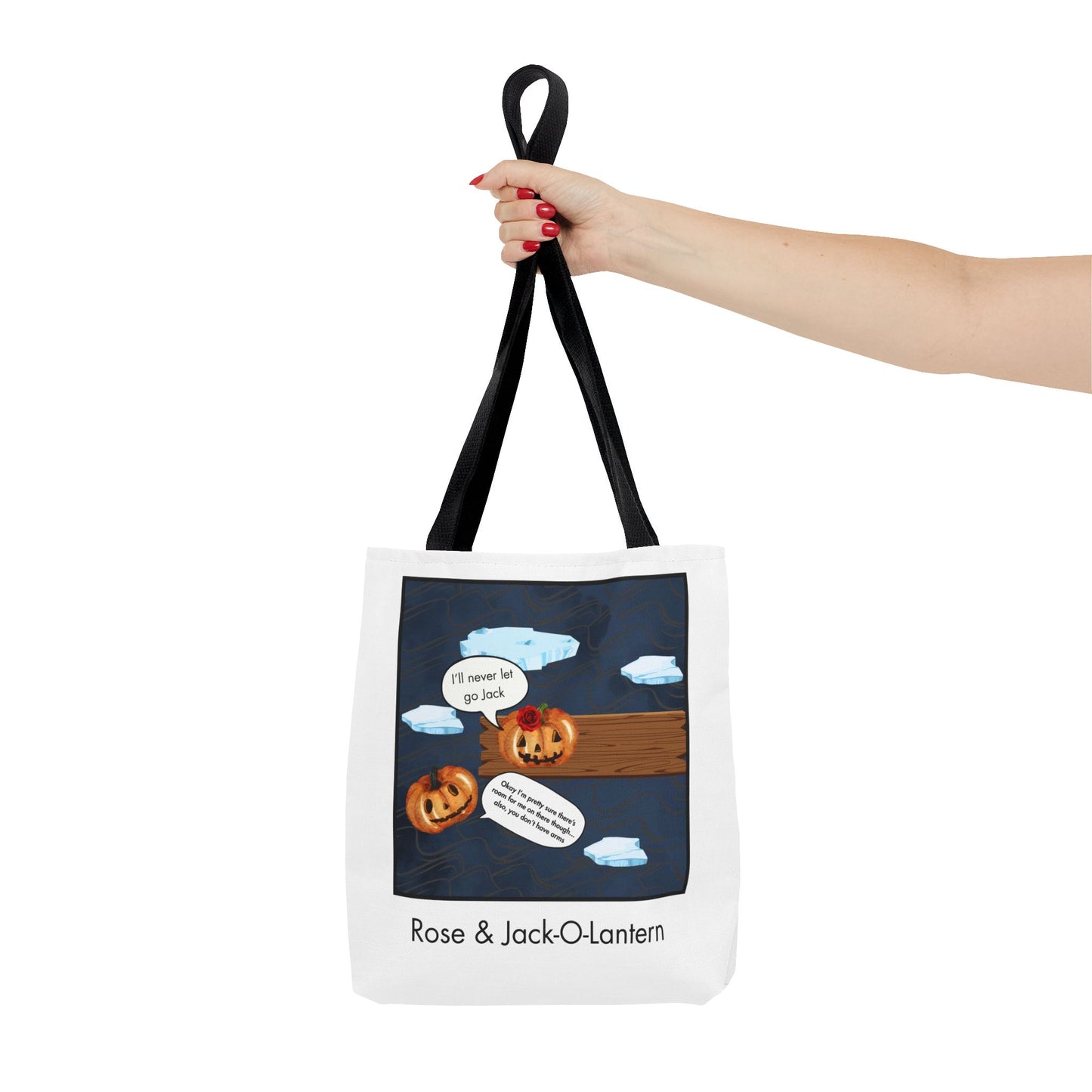"Rose & Jack-O-Lantern" Halloween Tote Bag