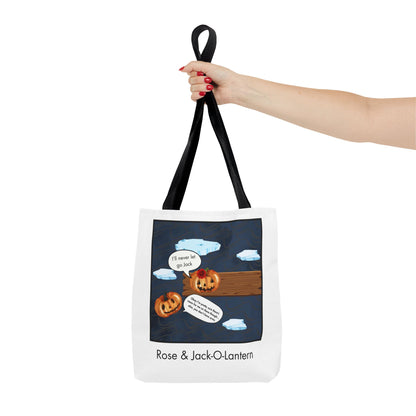 "Rose & Jack-O-Lantern" Halloween Tote Bag