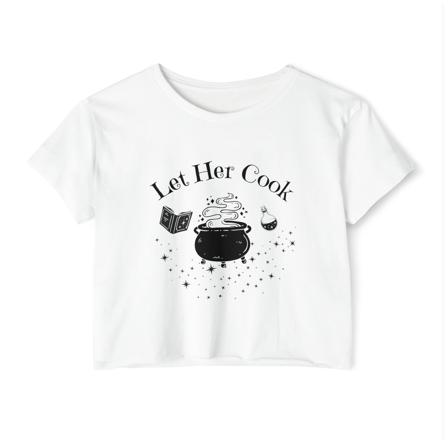 "Let Her Cook" Witchy Crop Top T-Shirt