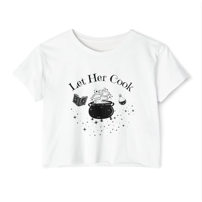 "Let Her Cook" Witchy Crop Top T-Shirt