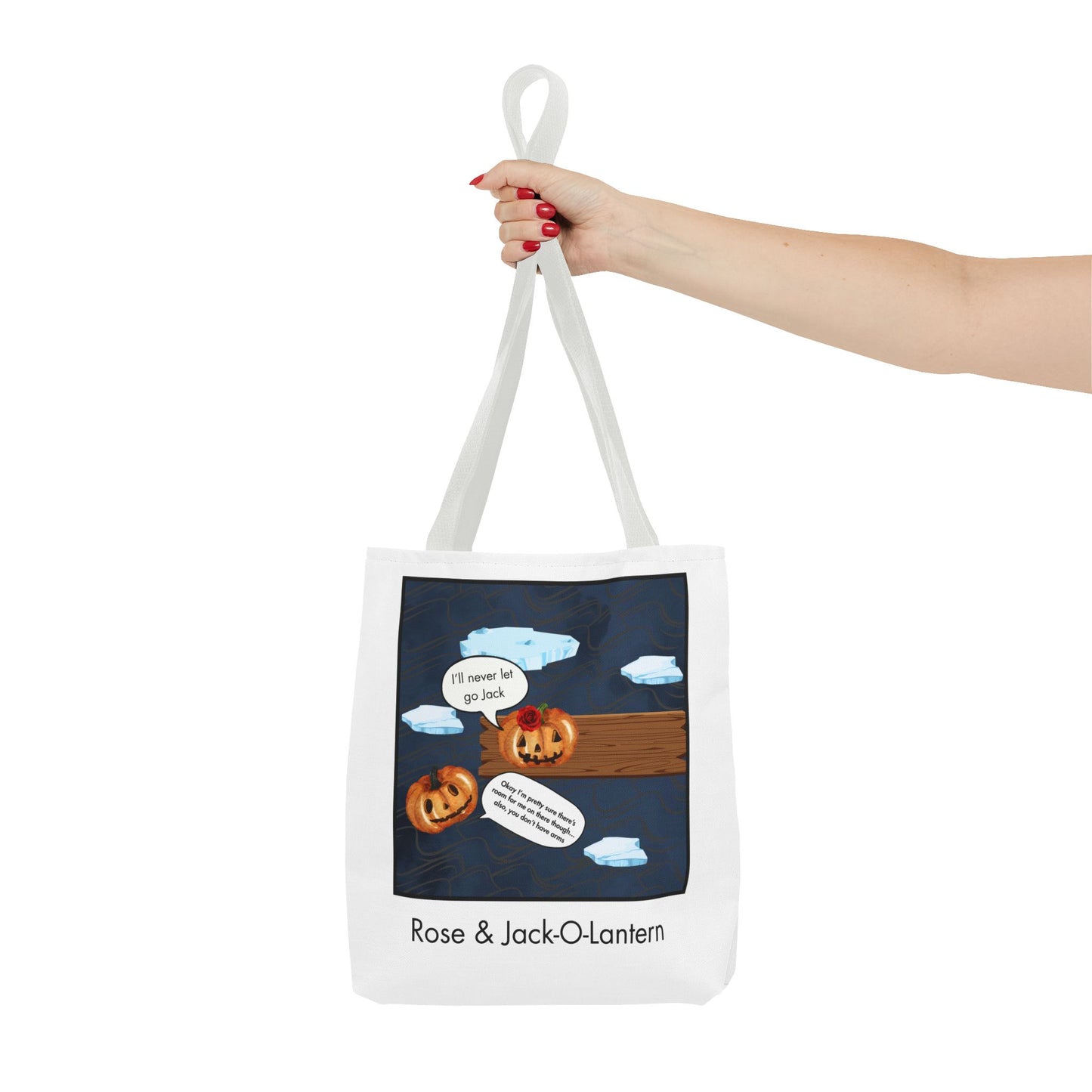 "Rose & Jack-O-Lantern" Halloween Tote Bag