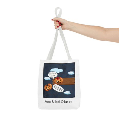 "Rose & Jack-O-Lantern" Halloween Tote Bag