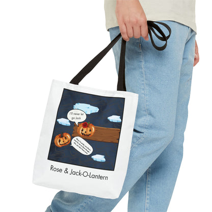 "Rose & Jack-O-Lantern" Halloween Tote Bag