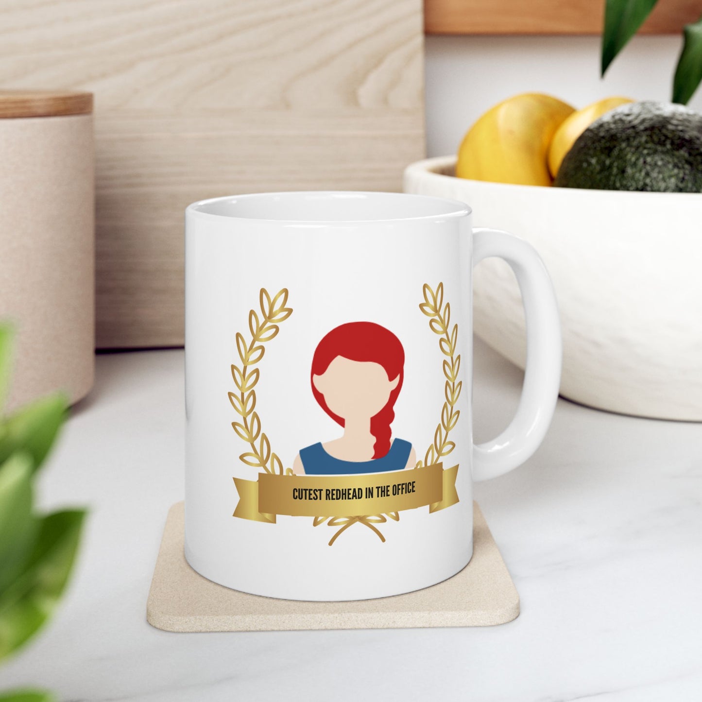 "Cutest Red Head in the Office" Award Mug