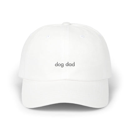 "Dog Dad" Baseball Hat - White/Tan