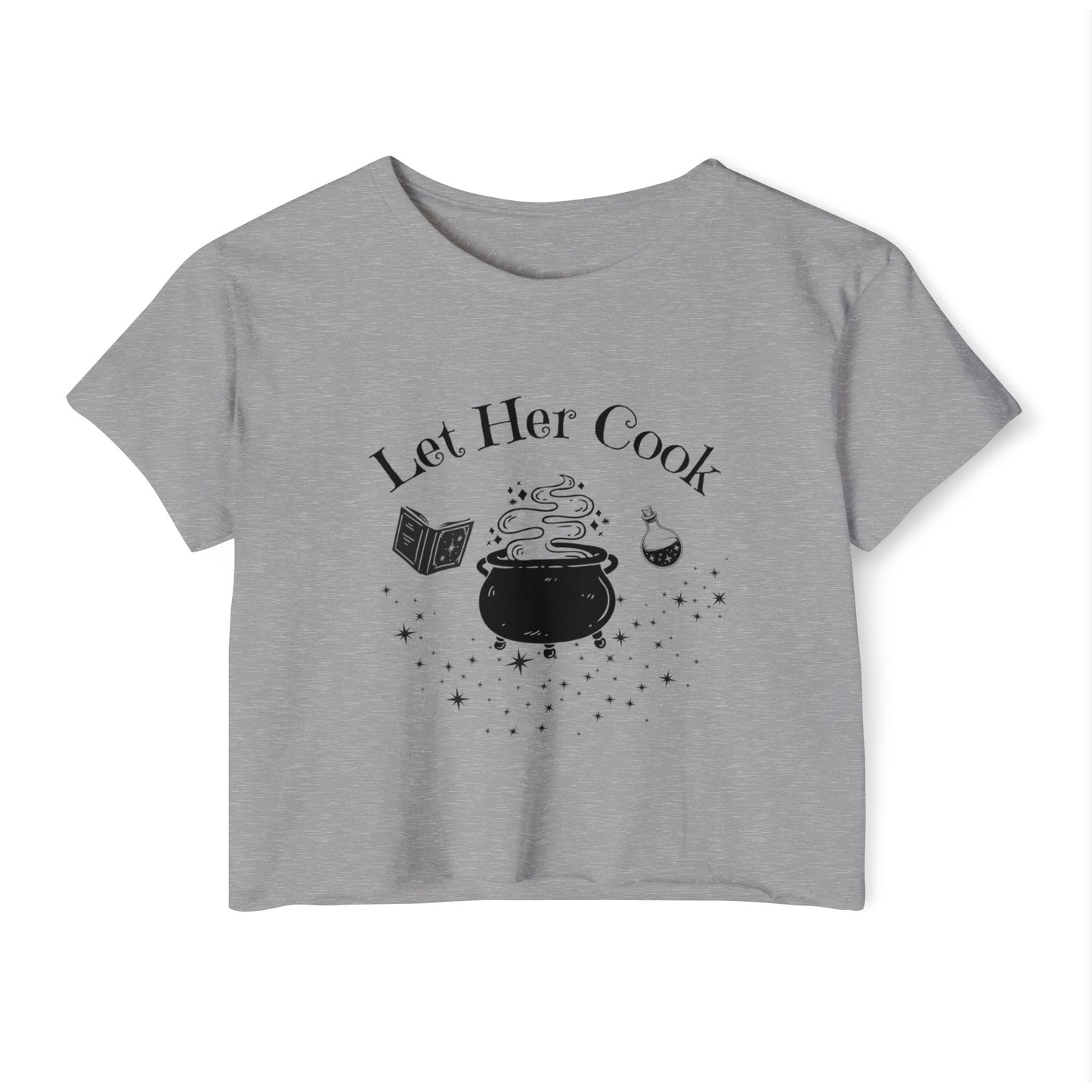 "Let Her Cook" Witchy Crop Top T-Shirt