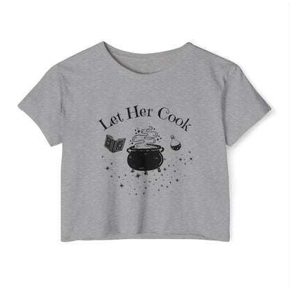 "Let Her Cook" Witchy Crop Top T-Shirt