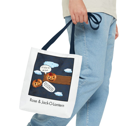 "Rose & Jack-O-Lantern" Halloween Tote Bag