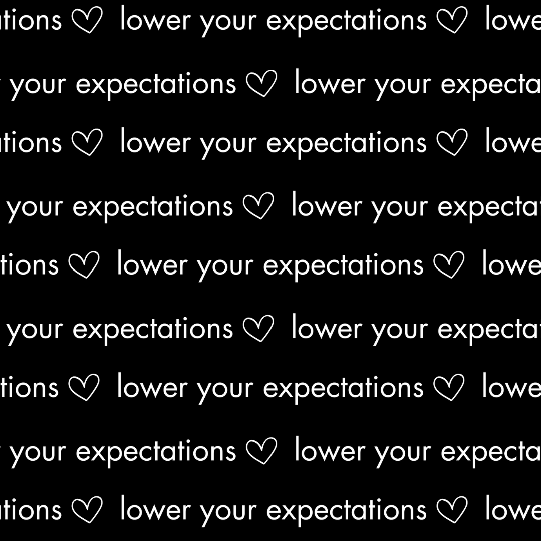 "Lower Your Expectations" Wrapping Paper - Black