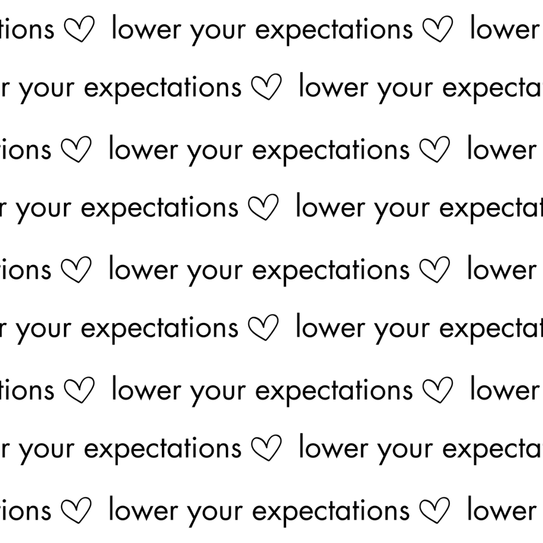 "Lower Your Expectations" Wrapping Paper - White