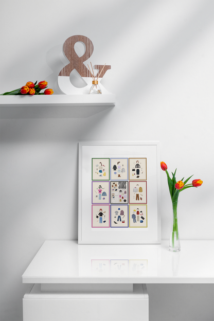 "Paper Dolls of Stars Hollow" Poster - 16" x 20"