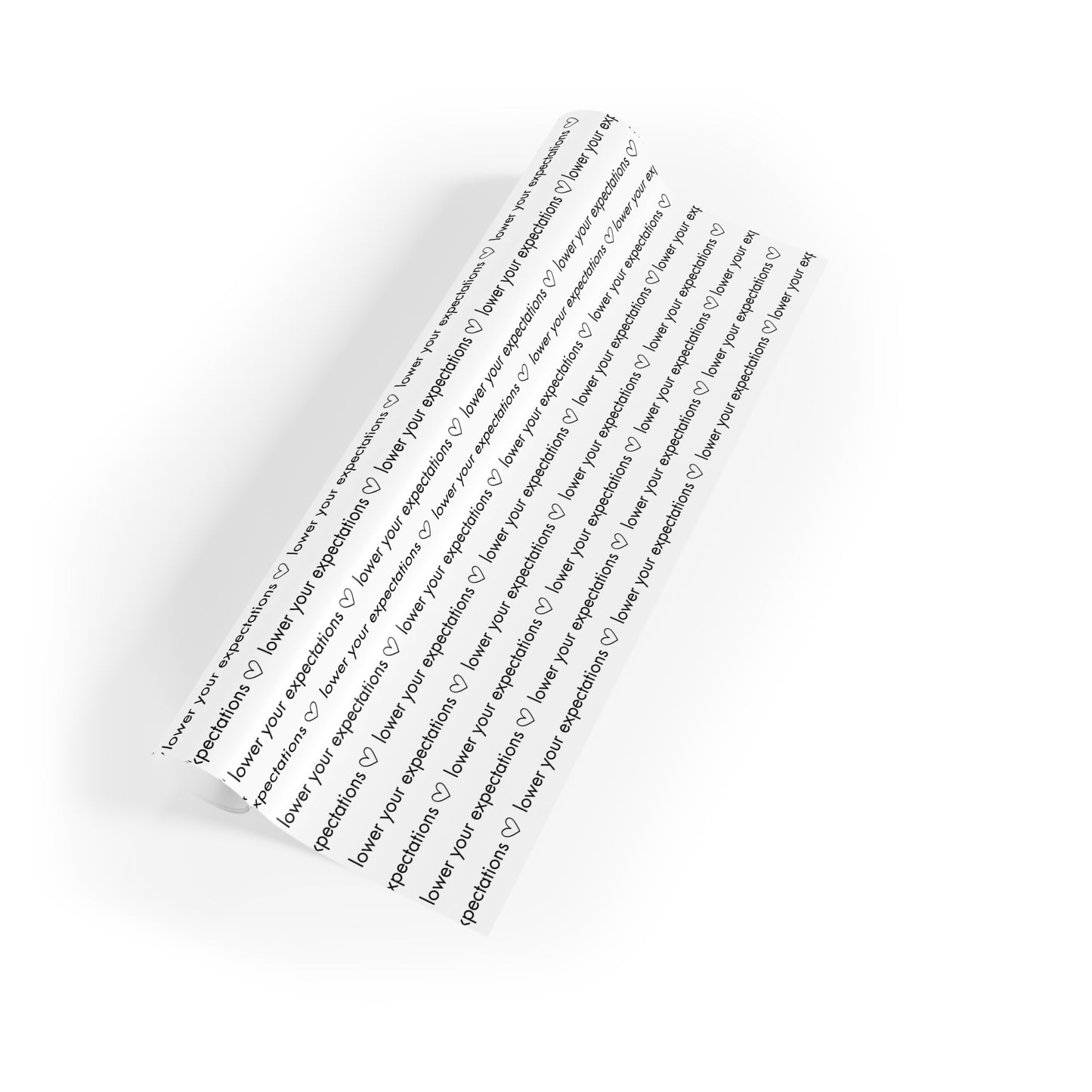 "Lower Your Expectations" Wrapping Paper - White