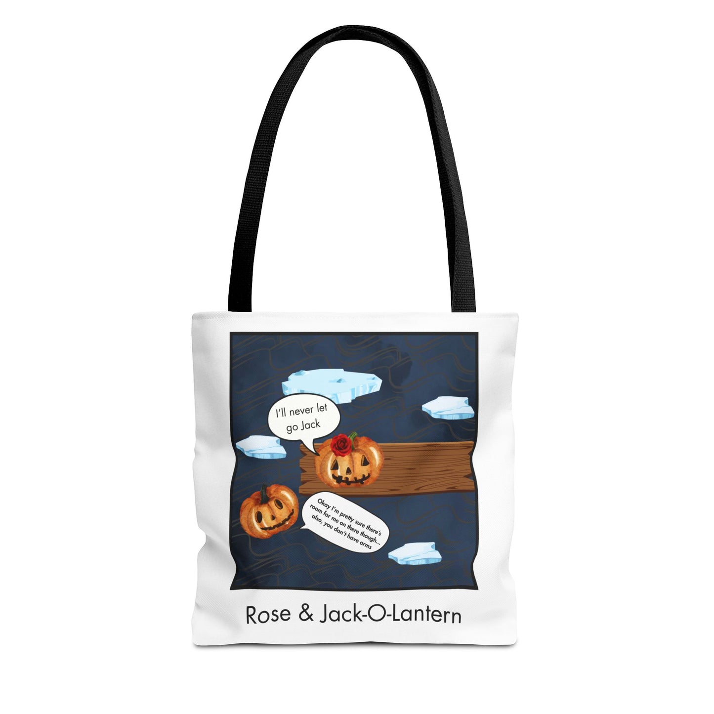 "Rose & Jack-O-Lantern" Halloween Tote Bag