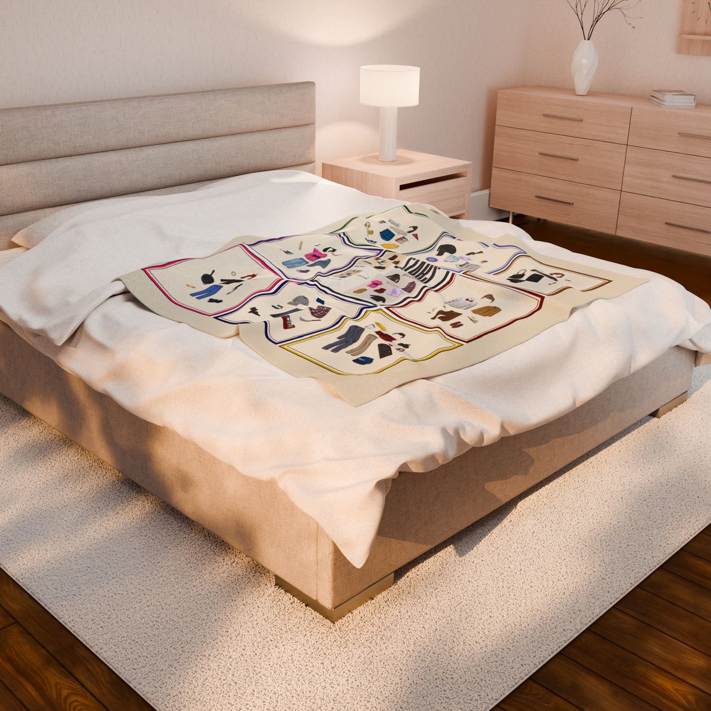 "Paper Dolls of Stars Hollow" Plush Velveteen Blanket