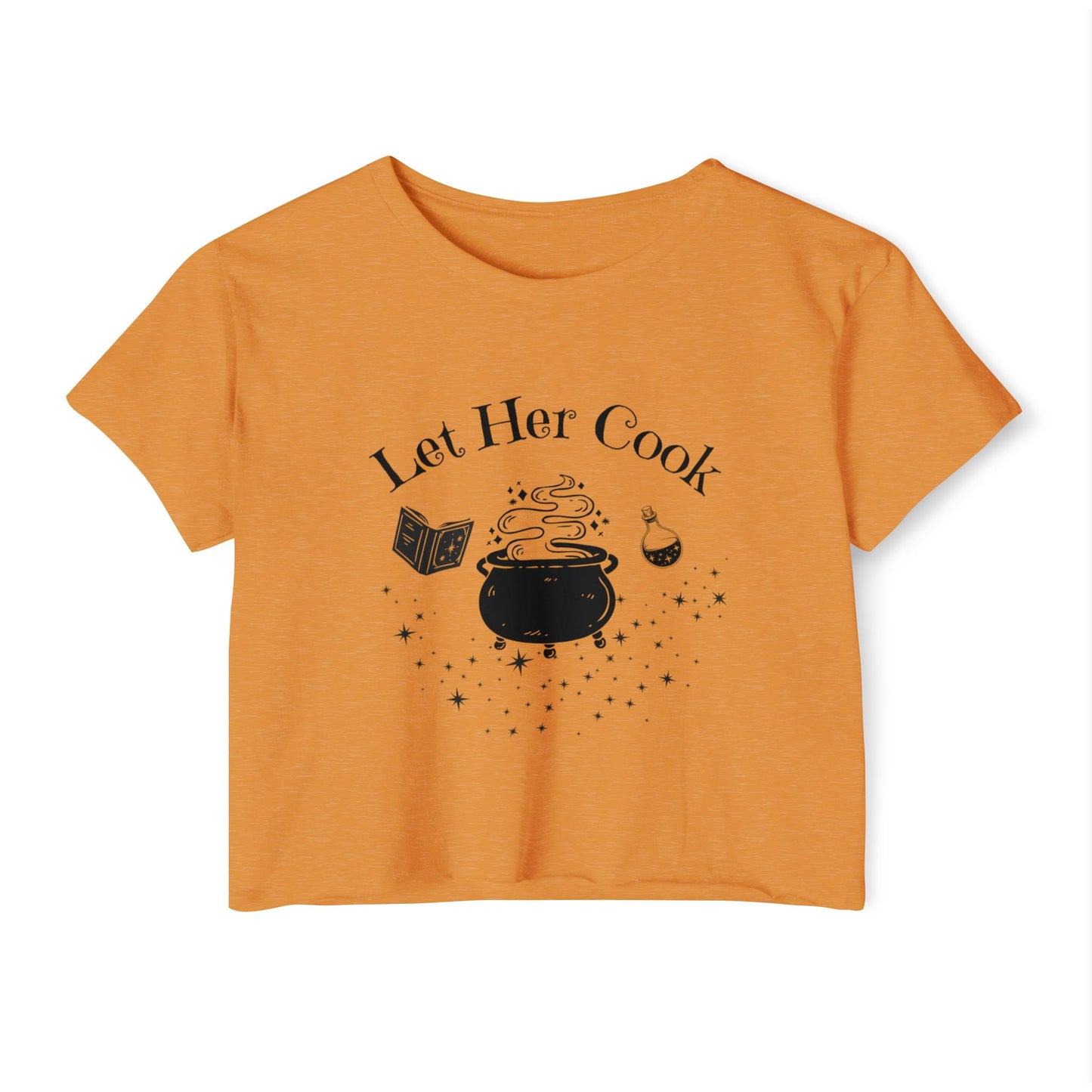 "Let Her Cook" Witchy Crop Top T-Shirt
