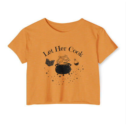 "Let Her Cook" Witchy Crop Top T-Shirt