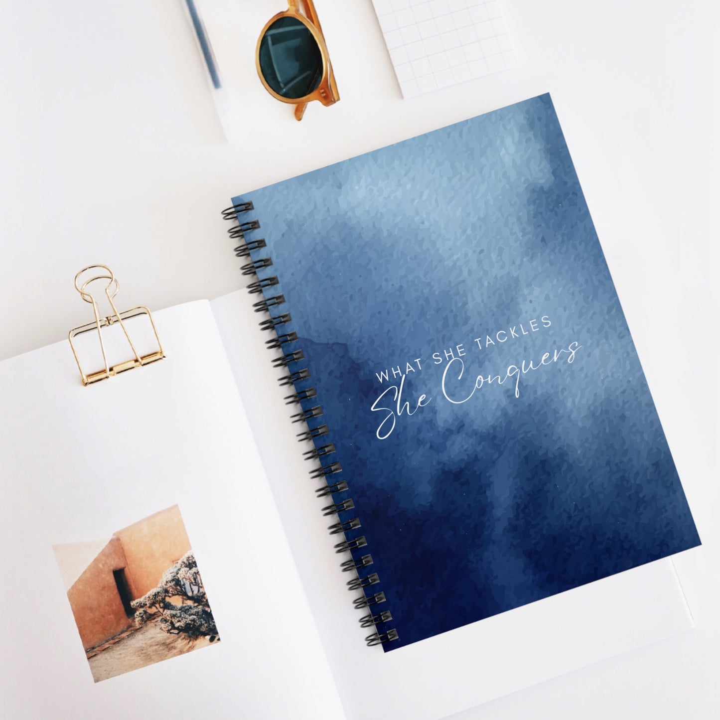"What She Tackles, She Conquers" Notebook