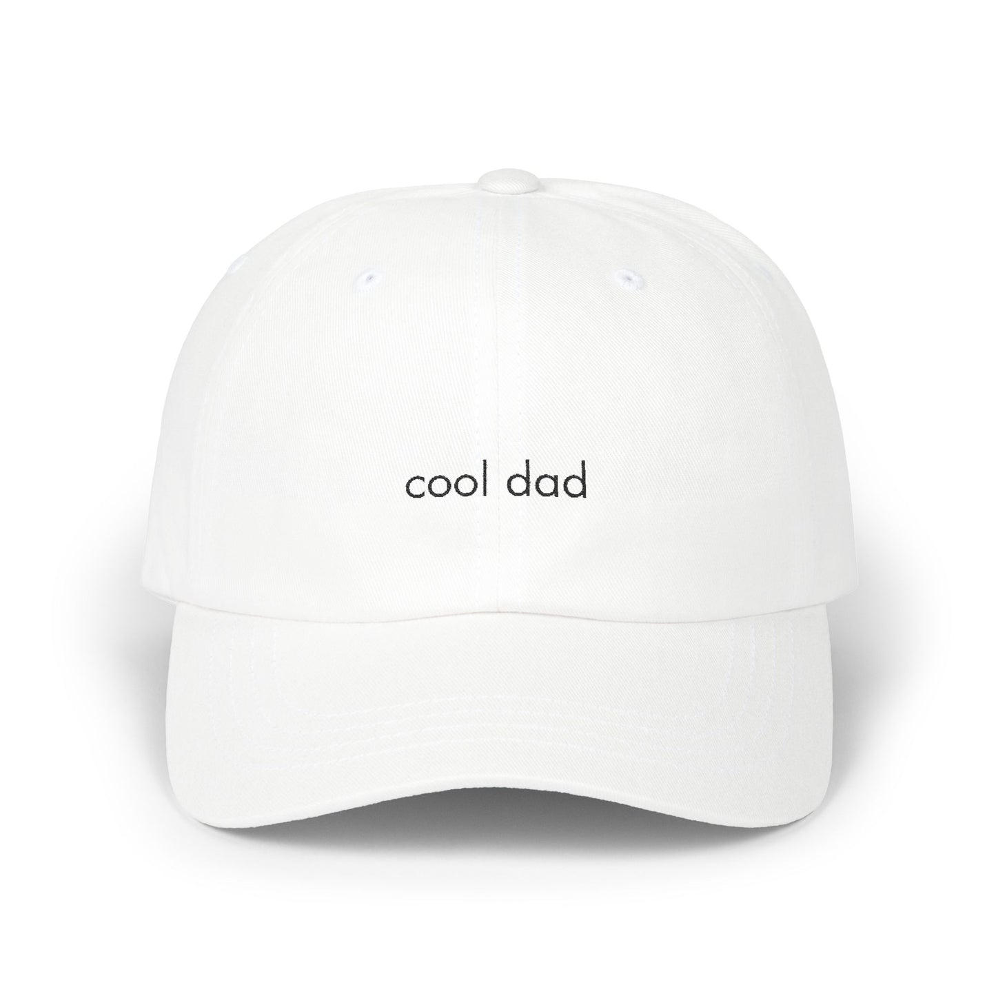 "Cool Dad" Baseball Hat - White/Tan