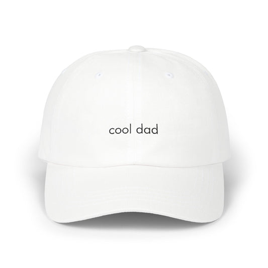 "Cool Dad" Baseball Hat - White/Tan