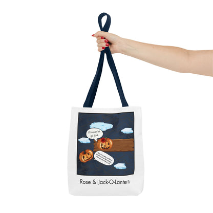 "Rose & Jack-O-Lantern" Halloween Tote Bag