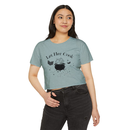 "Let Her Cook" Witchy Crop Top T-Shirt