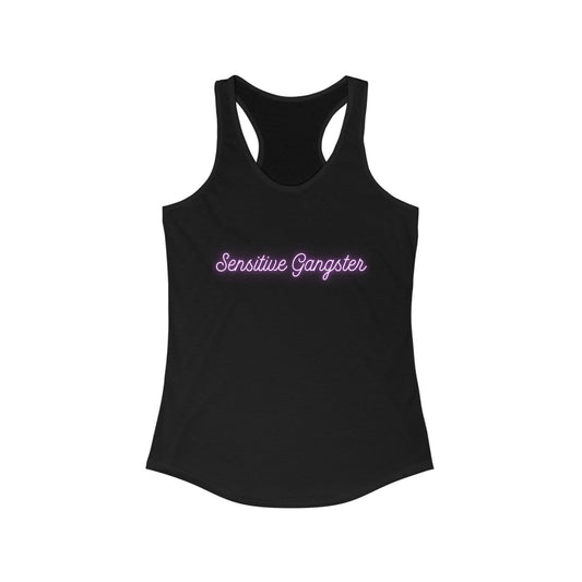 "Sensitive Gangster" Women's Racerback Tank