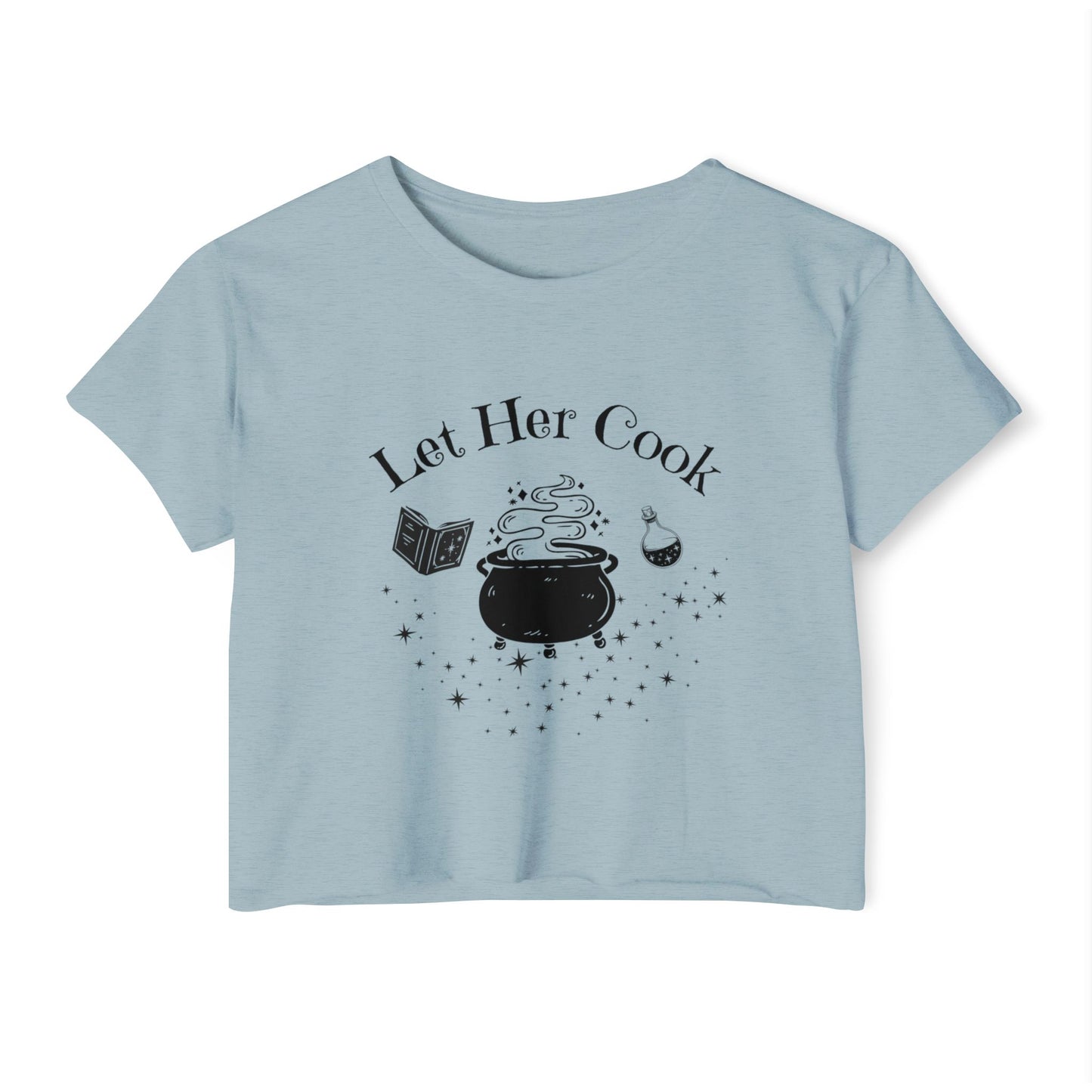 "Let Her Cook" Witchy Crop Top T-Shirt