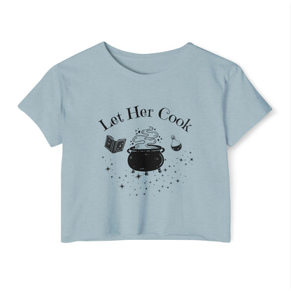 "Let Her Cook" Witchy Crop Top T-Shirt