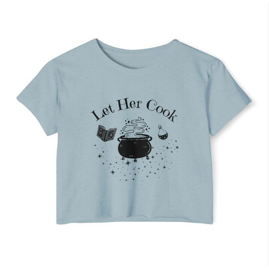 "Let Her Cook" Witchy Crop Top T-Shirt