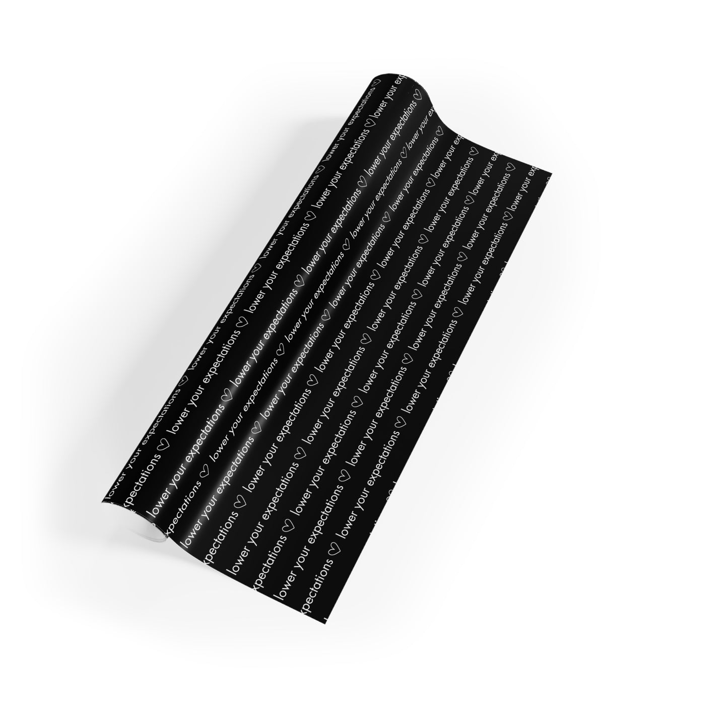 "Lower Your Expectations" Wrapping Paper - Black